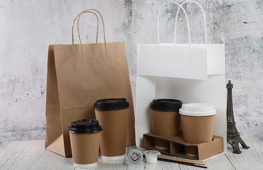 Kraft paper bag with handle