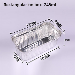 Rectangular tin box 245ml