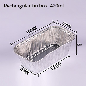 Rectangular tin box 420ml