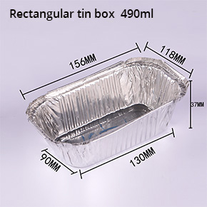 Rectangular tin box 470ml