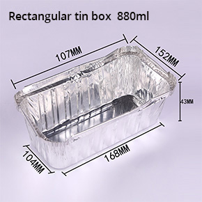 Rectangular tin box 880ml