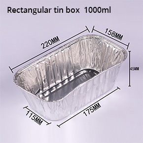 Rectangular tin box 1000ml