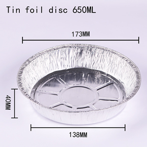 Tin foil disc 650ml