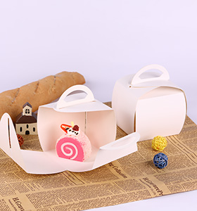 Cake box with handle