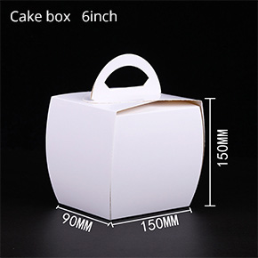 Cake box with handle 6inches