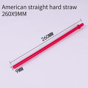 American straight hard straw 260X9MM