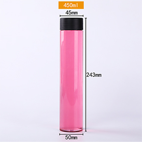 Disposable PET plastic bottle 450ml