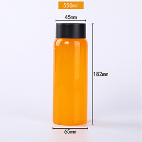 Disposable PET plastic bottle 550ml