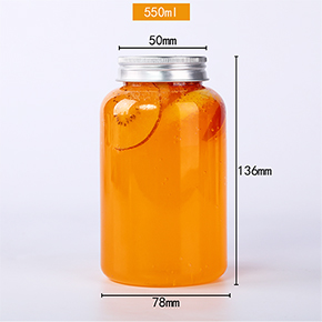 Disposable PET plastic bottle 550ml