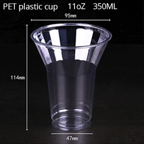 Disposable PET plastic cup 11oz 350ml