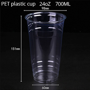 Disposable PET plastic cup 24oz 700ml