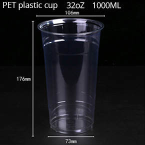 Disposable PET plastic cup 32oz 1000ml