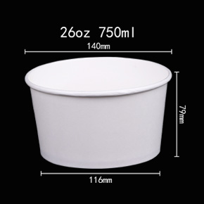 Double PE coated paper bowl