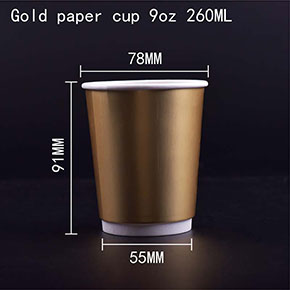 Golden paper cup