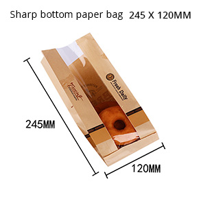 Sharp bottom paper bag 245 X 120MM