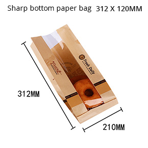 Sharp bottom paper bag 312 X 120MM