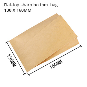 Flat-top sharp bottom bag 130 X 160MM
