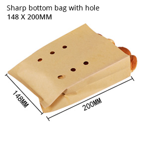 Sharp bottom bag with hole 148 X 200MM