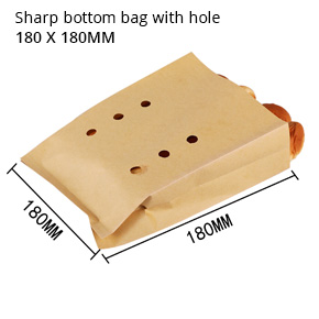 Sharp bottom bag with hole 180 X 180MM
