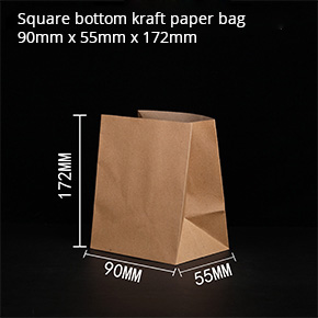 Square bottom kraft paper bag