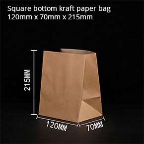 Square bottom kraft paper bag