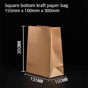 Square bottom kraft paper bag