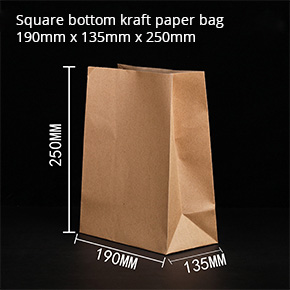 Square bottom kraft paper bag