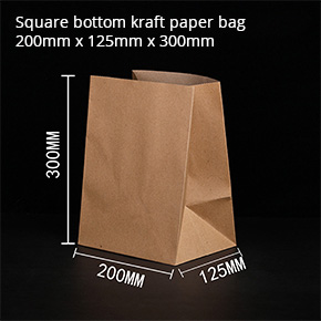 Square bottom kraft paper bag