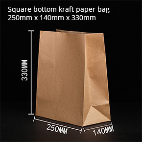 Square bottom kraft paper bag