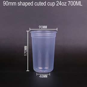 90mm shaped cuted cup 24oz 700ML