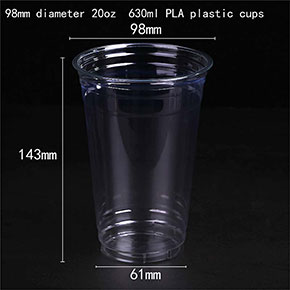 Disposable PLA degradable plastic cup